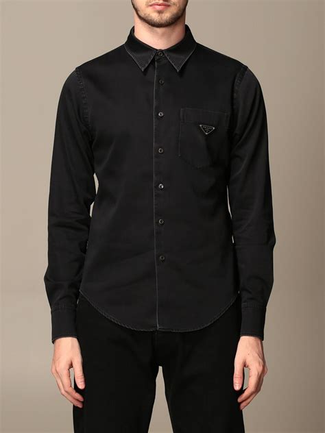 prada mens shirts sale|Prada shirt black cettire.